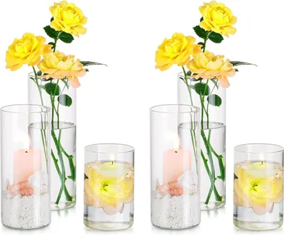 Produktbild von Zylindervase Glas Blumenvasen Set von 6
