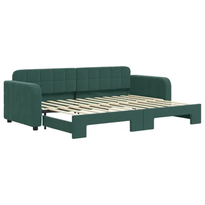 Immagine prodotto di vidaXL Letto da giorno allungabile verde scuro 80x200 cm in velluto