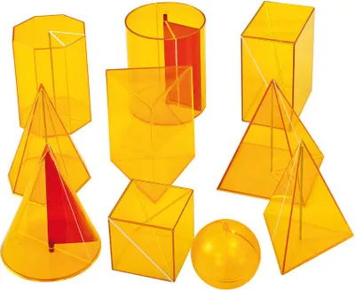 Produktbild von Betzold Geometriekörper aus Acrylglas, 10-teilig, Box zur Aufbewahrung: Nein