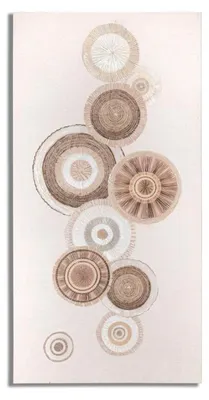 Obrázek produktu pro Mauro Ferretti Circly nástěnná fototapeta s aplikací 50x3,2x100 cm krémové barvy