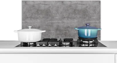 Produktbild von KitchenYeah®  Spritzschutz Küche - Küchenrückwand - Wandschutz für Herd und Spüle - Beton - Muster - Antik 90x45 - Alu-Dibond (Alternative zum Spritzschutz aus Glas) - Hitzebeständig - Herdspritzschut