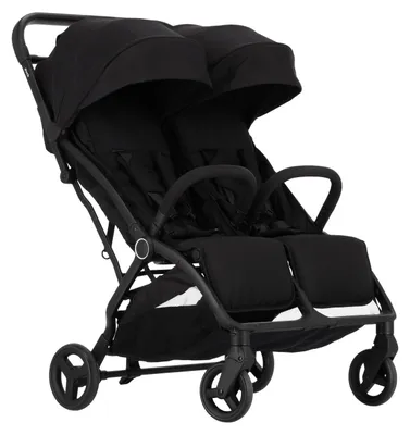 Produktbild von Puck Zwillingsbuggy Komplett - Nicky - Schwarz | Zwillingsbuggy