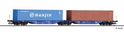 Produktbild von Tillig Containertragwagen Sggmrs  ERR, m.2  40‘-Containern, Ep. VI 18065