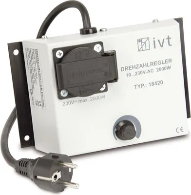 Produktbild von Ivt DR-2000 Hand-Dimmer Wechselspannungssteller Drehzahlregler 2000 W Dimmer (700100)