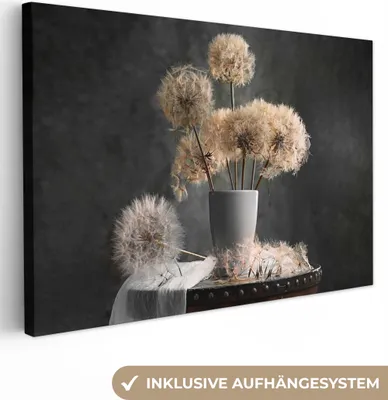 Produktbild von Leinwand Bilder 30x20 cm - Blumen - Blumensamen - Löwenzahn, Bilder, Deko, Wanddeko, Leinwand Bilder