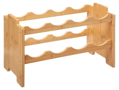 Obrázek produktu pro Bambusový stojan na víno, 46 x 24,5 x 29,5 cm, pro 8 lahví