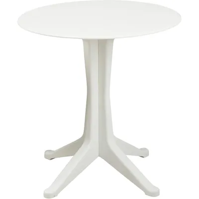 Produktbild von ProGarden Tisch Levante 70 cm weiß rund, Vollkunststoff