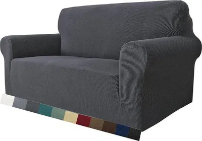 Productafbeelding van Famanu Sofaovertrek, super elastisch - voor 2-zitsbank, grijs