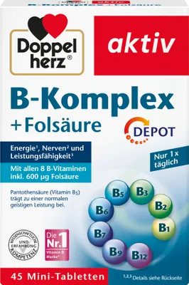 Produktbild von Doppelherz B-Komplex +Folsäure 45St