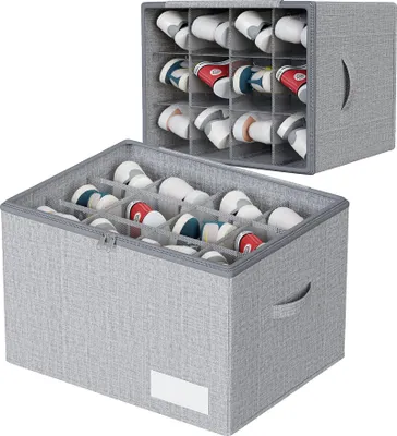 Schuhaufbewahrungsbox für 12 Paar, transparente Deckel, Grau