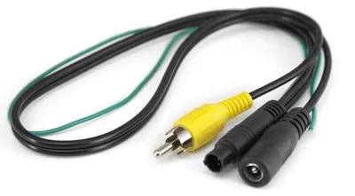 Produktbild von Carmedien Adapterkabel Rückfahrkamera Mini 6-Pin auf Cinch Stecker Niedervoltbuchse Spannungsversorgung Anschlusskabel