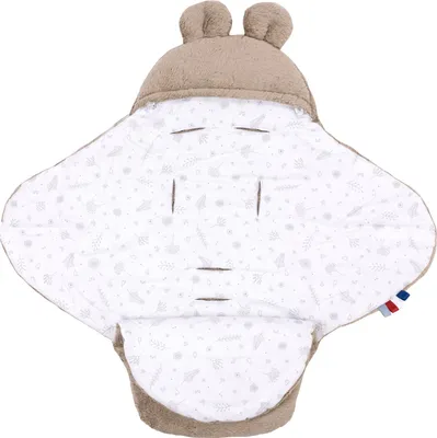Produktbild von Einschlagdecke für Babyschalen Teddybär braun