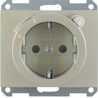 Immagine prodotto di Berker 47087004 Presa SCHUKO con interruttore differenziale, acciaio inossidabile verniciato, Berker K.5