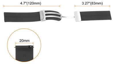 Produktbild von Uhrenarmband 20mm Magnetisches Silikon Uhrenarmb?nder, Schnellverschluss Uhrband Gummi Wasserdichtes mit Silberner Metall-Faltschlie?e Armband fš¹r Herren Damen, Dunkelgrau