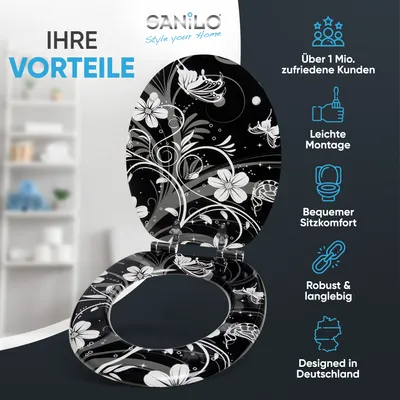 Obrázek produktu pro SANILO® WC sedátko s mechanismem Soft-Close White Flower, WC sedátko, WC sedátko, WC sedátko, WC sedátko, WC sedátko přímo od výrobce