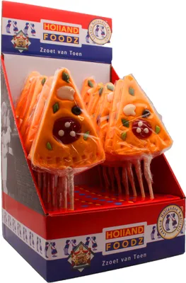 Immagine prodotto di Lecca-lecca Holland Foodz con condimento per pizza dolce e fruttato 80g 17 pezzi