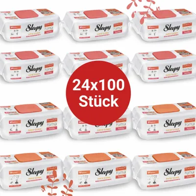 Produktbild von Sleepy Easy Clean Oberflächenreinigungstücher – 12x100 Pomelo + 12x100 Orange | Staubmagnet