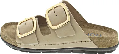 Produktbild von Rohde Damen Pantolette Nubukleder goldene Schnalle Sommerfarbe Rodigo-D 5879, Größe:37 EU, Farbe:Beige