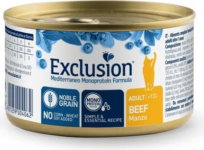 Zdjęcie produktu dla Exclusion NGCABW85, Dorosły, Każda rasa, Wołowina, 85 g, Nie zawiera ziarna