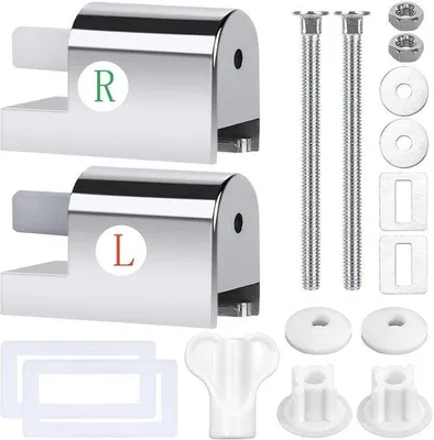 Produktbild von Universelle Toiletzittingbevestigungen, 2 Stück, Soft-close, ABS, Vervangbare Scharnieren