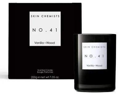 Produktbild von skinChemists No.41 Vanille & Holz Kerze 200g