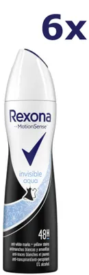 Produktbild von 6x Rexona Deospray – Invisible Aqua 150 ml