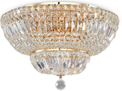 Produktbild von Maytoni Kronleuchter Basfor E14 12-flammig Kristall Deckenleuchte Gold