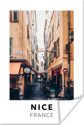 Produktbild von MuchoWow® Poster Frankreich - Nizza - Straße 80x120 cm - Papierdruck
