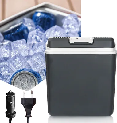 Produktbild von Ikodm Elektrische Kühlbox 20L Coolbox 12V/230V Kühlen & Warmhalten，Auto & Steckdose - Thermobox - Mini Kühlschrank - Für Camping, Picknick, Reisen