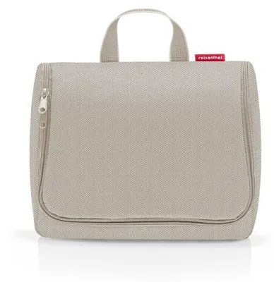 Produktbild von reisenthel Kulturbeutel XL Herringbone Sand, wasserabweisend, mit Haken