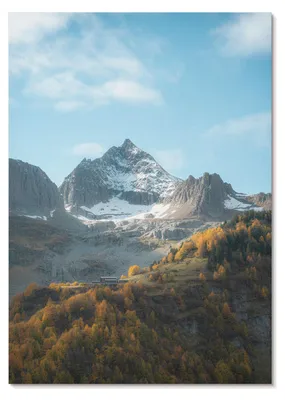 Produktbild von POSTER - 42x59 cm (A2) - Lunori - Berge und Wälder in Herbstfarben - Wandbild für Wohnzimmer Schlafzimmer & Flur, Modernes Poster Wanddeko, Ungerahmt