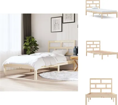 Produktbild von vidaXL Massivholzbett 90x190 cm - Betten & Bettgestelle