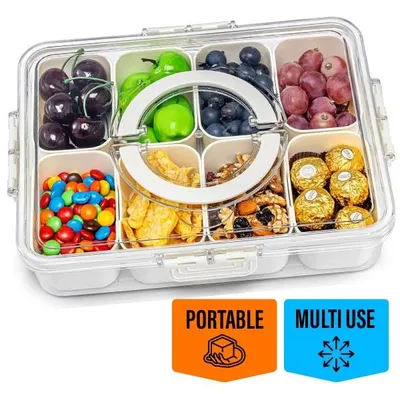 Lunchbox, obedár s priehradkami, delený desiatový box - SnackGo, Obrázok generovaný UI