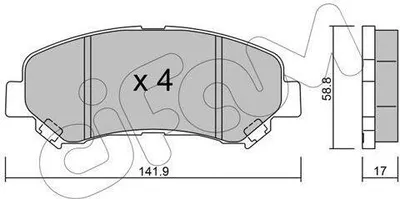 Produktbild von CIFAM Bremsbeläge Satz Vorne Bremsklötze für NISSAN Qashqai / Qashqai +2 I (J10, NJ10) 822-792-0