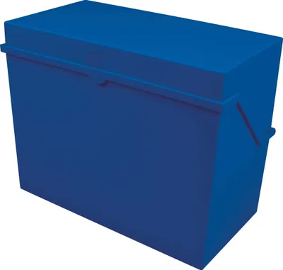 Immagine prodotto di helit H6214534 Klein-Karteikasten A5 quer blau unbestückt