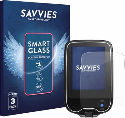 Produktbild von 3x Savvies Schutzglas Folie für Freestyle Libre 2 9H Panzer Schutzfolie Glas Displayschutz klar transparent