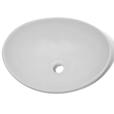 Immagine prodotto di The Living Store Lavabo in Vetroceramica 40 x 33 cm ovale bianco