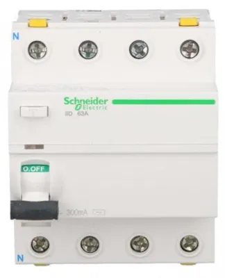 Obrázek produktu pro Jistič chybového proudu 4P, 63A, 0,3A, typ AC, iID A9Z14463