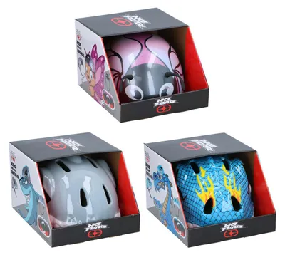 Image de Casque de vélo Edco pour enfants, motif animaux en 3D, multicolore
