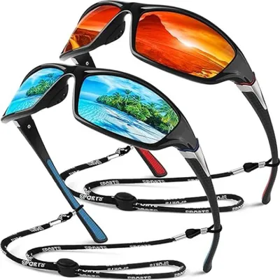 Produktbild von Sunier polarisierte Sonnenbrillen für Damen und Herren, Sportsonnenbrillen zum Autofahren, Angeln, Radfahren, UV-Schutz
