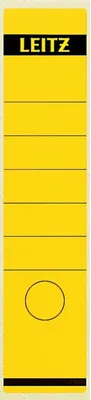 Produktbild von Ordnerrückenschilder 61x285mm selbstklebend gelb VE=10x100 Stück