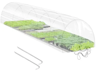 Produktbild von Tragbarer Folientunnel zum Schutz von Pflanzen im Garten