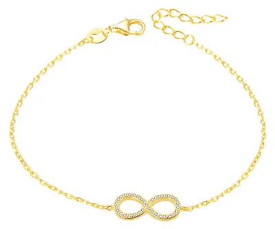 Obrázek produktu pro Pozlacený stříbrný náramek s krystaly AGB483/20-GOLD