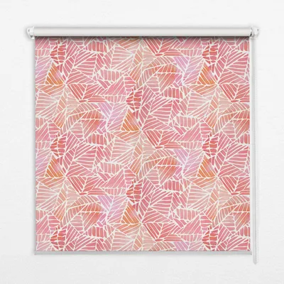 Produktbild von Seitenzug-Rollo Fensterrollo Jalousie - Lichtdurchlässig Springrollos - 80x140 cm - Gestreifte Dreiecke