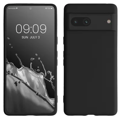 Produktbild von kwmobile Handyhülle für Google Pixel 7 Hülle - TPU Case - Kabelloses Laden - Schutzhülle Cover in Schwarz matt