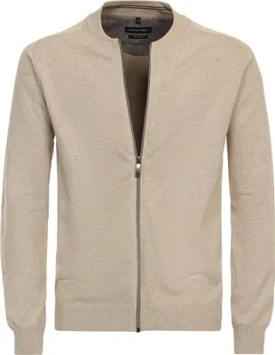 Produktbild von CASAMODA Herren Strickjacke Reißverschluss Regular-Fit Beige M