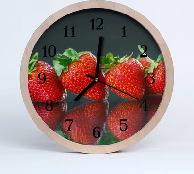 Produktbild von Holzuhr 20fi cm wanduhr - Erdbeer-Frucht
