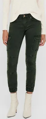 Obrázek produktu pro Kalhoty Cargo denim jogger strečové džíny střední pas mrkvové kalhoty | 42W / 30L