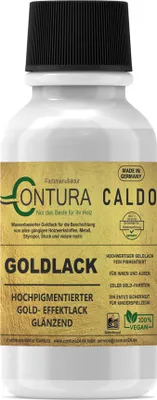 Produktbild von Contura Caldo Goldlack Goldfarbe Gold Effektlack Möbellack Holzlack Metalllack Möbel Farbe - 50ml. Pinselflasche