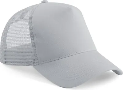 Produktbild von Beechfield Herren Mesh Trucker Baseballkappe RW260 (Einheitsgröße) (Hellgrau/Hellgrau)